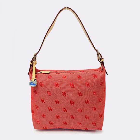 Dooney & Bourke Red Canvas Shoulder Bag - Picture 1 of 10